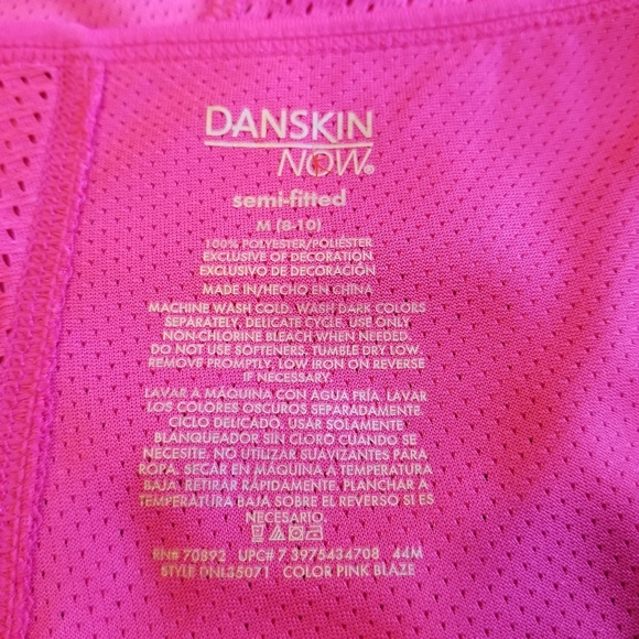 Danskin Now bright pink athletic top - Picture 3 of 8